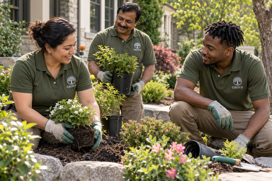 Landscaping in custom uniforms